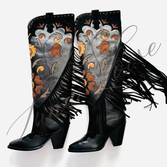 FREE PEOPLE Spell Sannah Fringe Western Boots (size EU 36 / US 6) NWT - Picture 3 of 15
